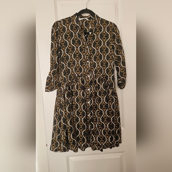 Zara Chain Print Dress XS - Picture 4 of 7